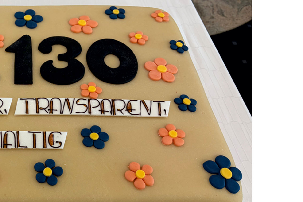 Torte zum Jubiläum 130 Jahre