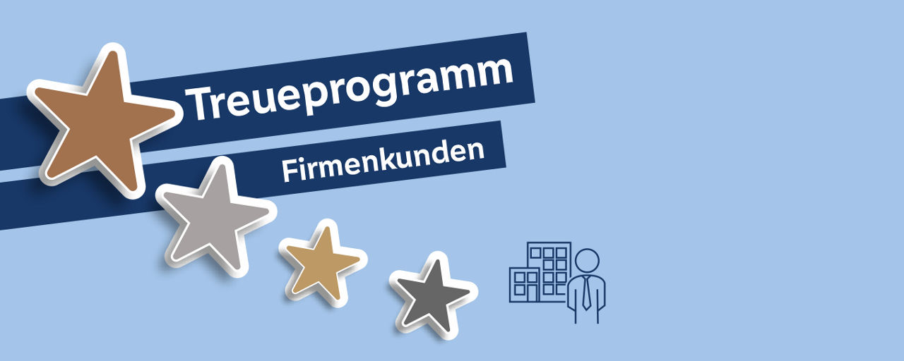 Sterne in den Farben: Bronze, Silber, Gold und Platin auf einem hellblauen Hinterngrund