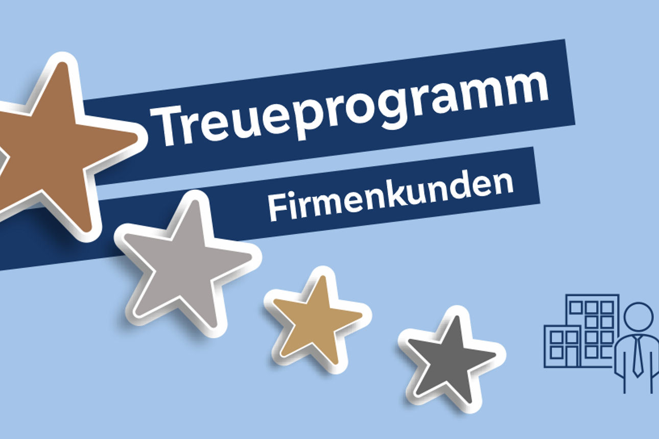 Sterne in den Farben: Bronze, Silber, Gold und Platin sind auf einem hellblauen Hintergrund