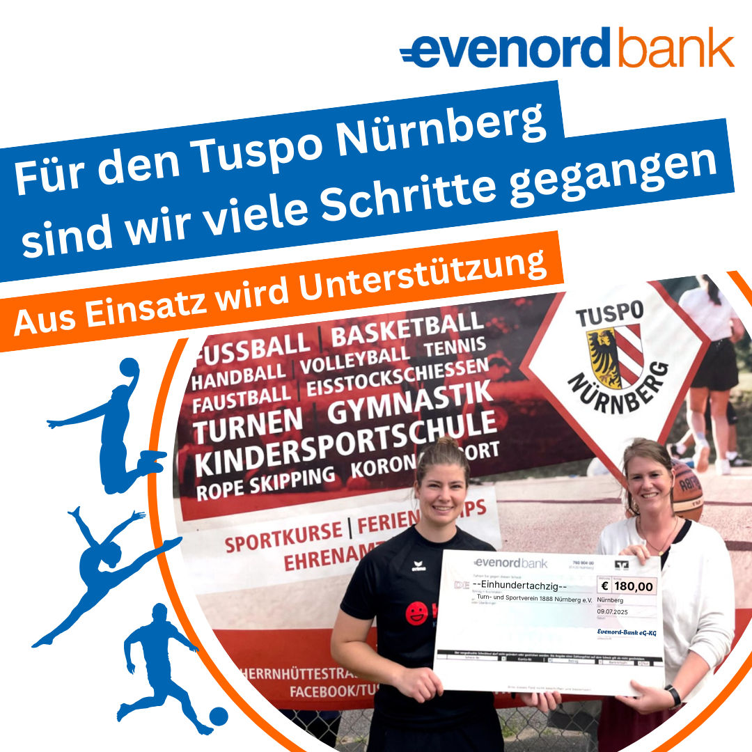 Zwei Frauen halten einen Scheck in der Hand zur Spendenübergabe
