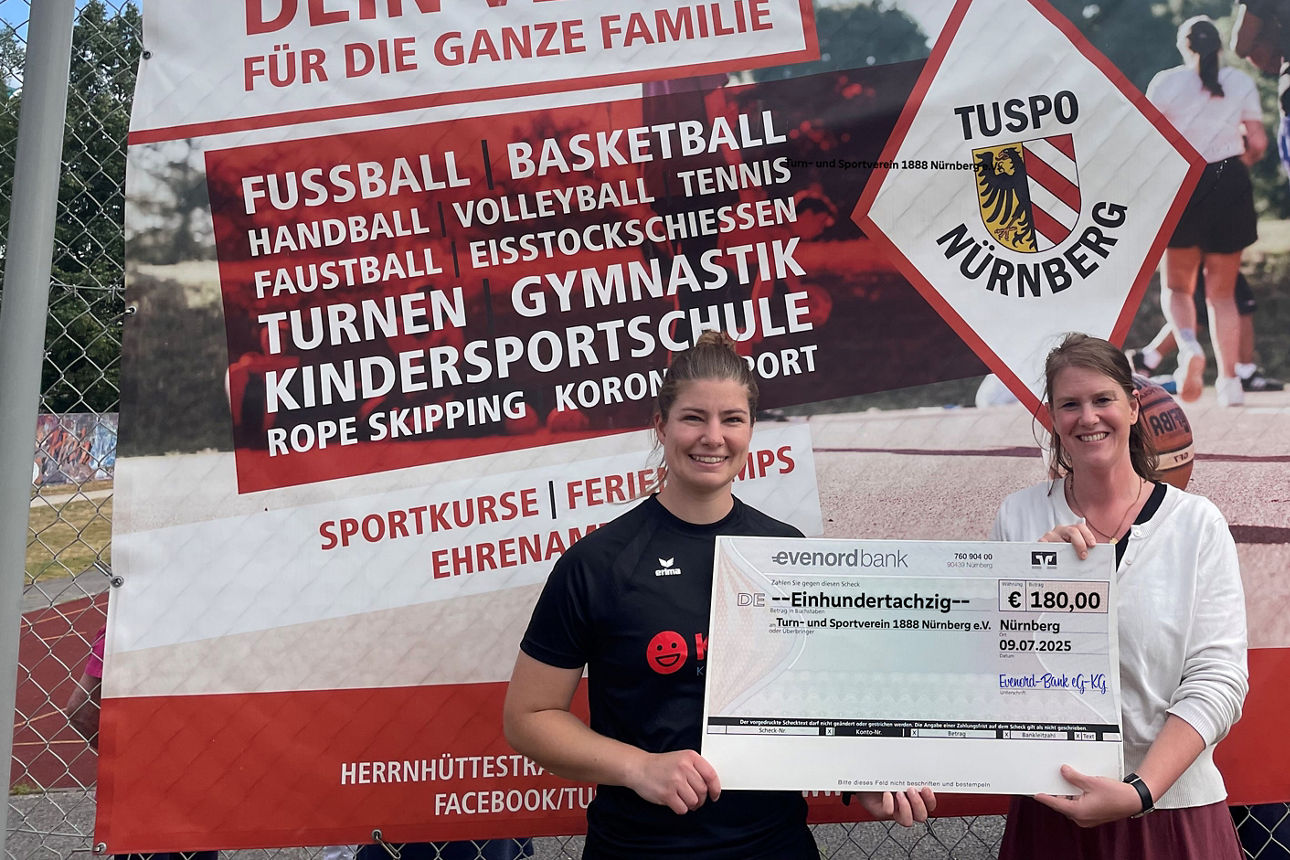 Spendenübergabe an den TuSpo