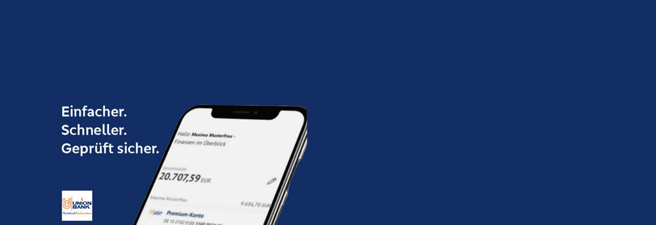 Darstellung der App der Union Bank