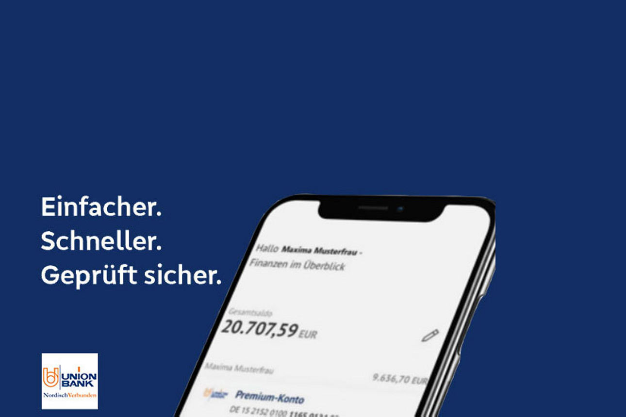 Darstellung der App der Union Bank