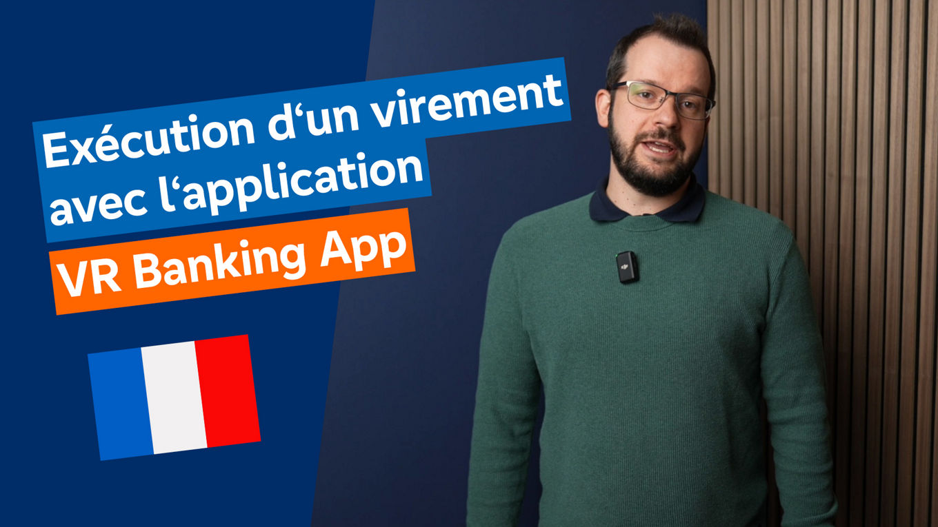 Überweisung mit der VR Banking App Französisch