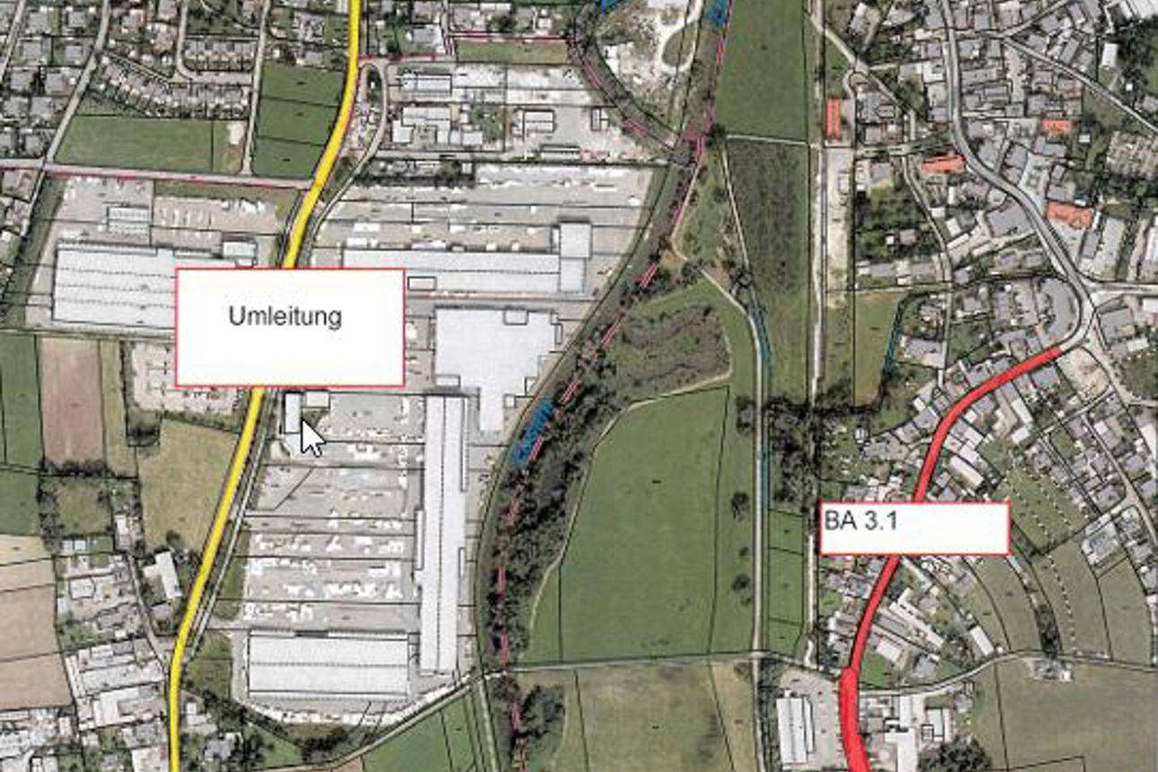 Umfahrungsmöglichkeit Baustelle bis August 2026