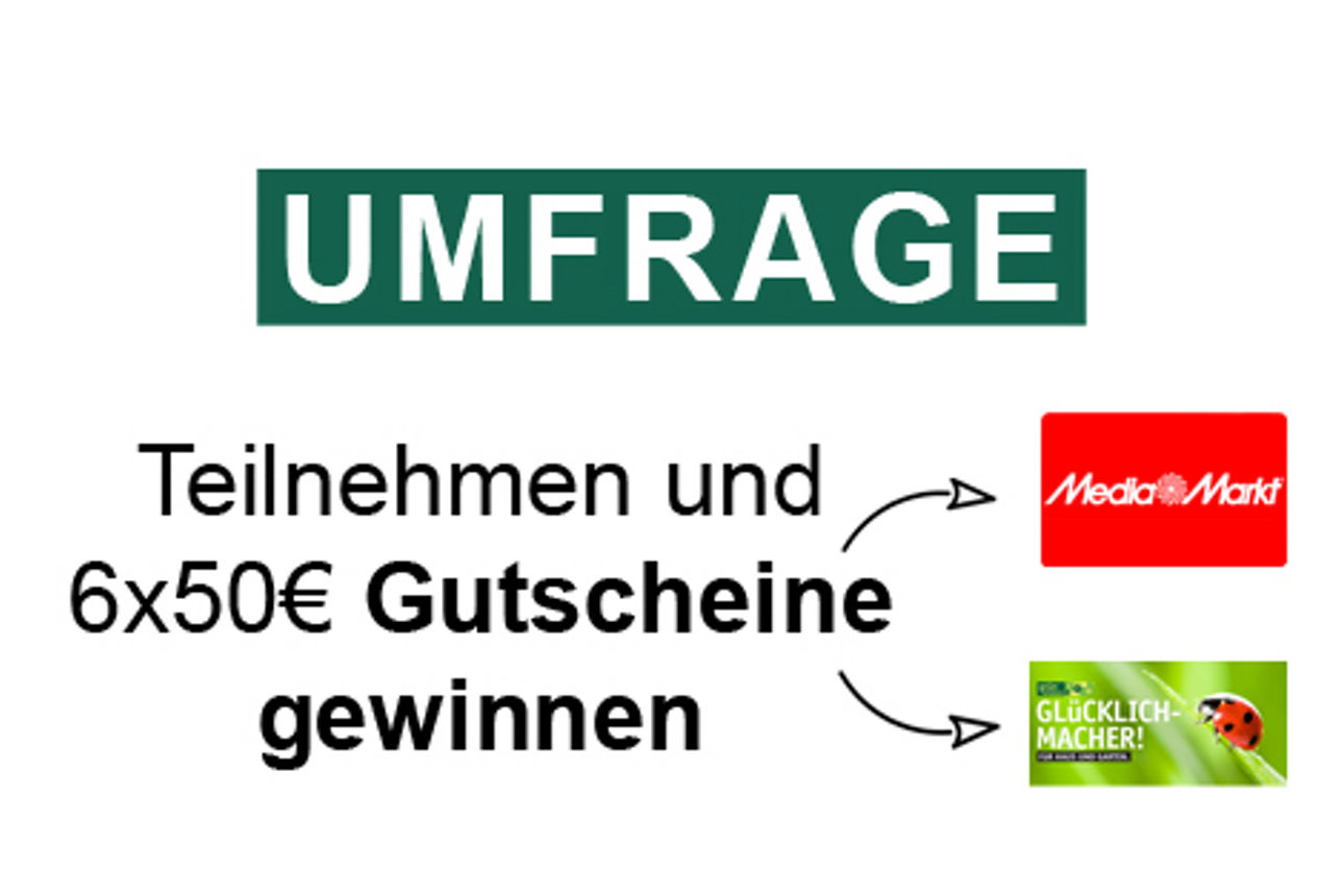 Hinweis auf Umfrage