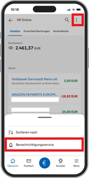 Umsätze und Kontostände