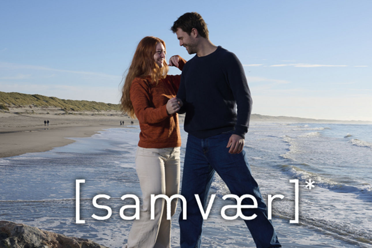 Zwei Personen am Strand von Dänemark