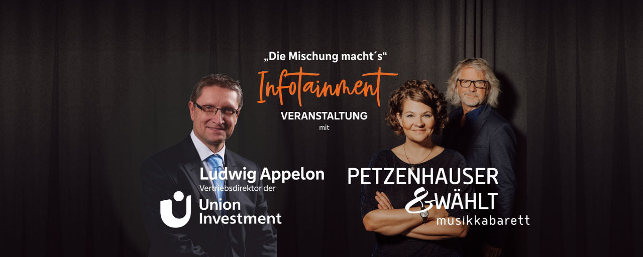 Titel der Veranstaltung mit Ludwig Appelon und Musikkabarett