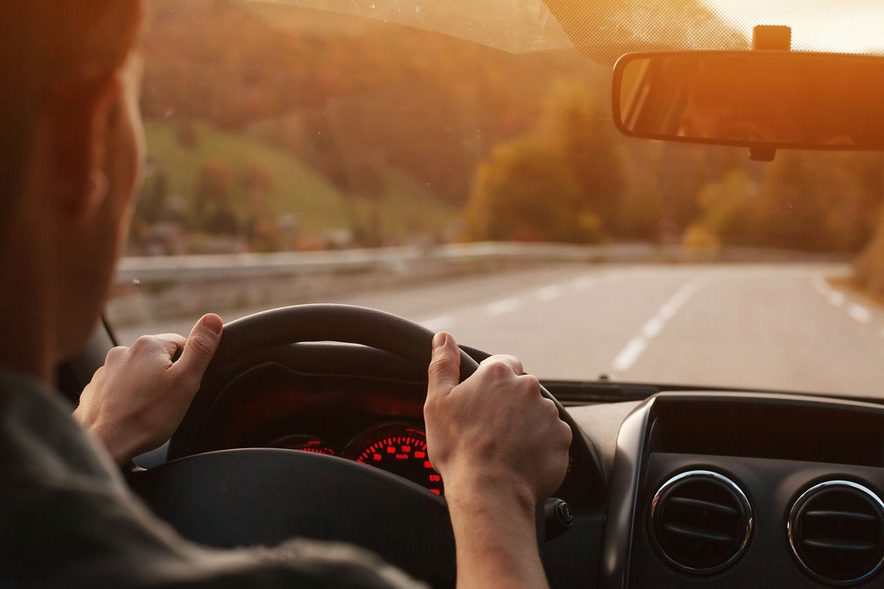 travel by car, road trip driving background