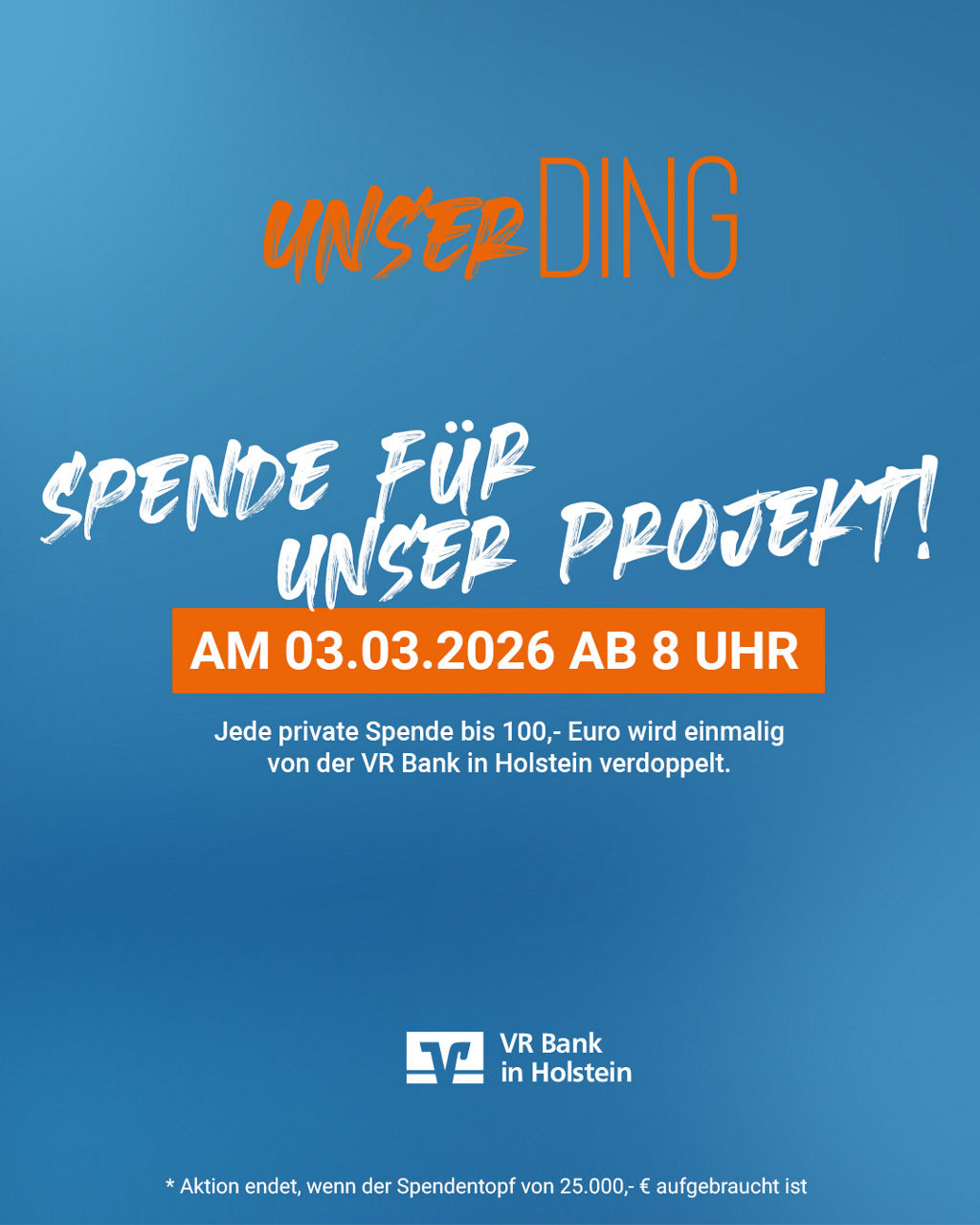 Verdopplungstag Banner für Unterstützer Social Media Seite Instagram