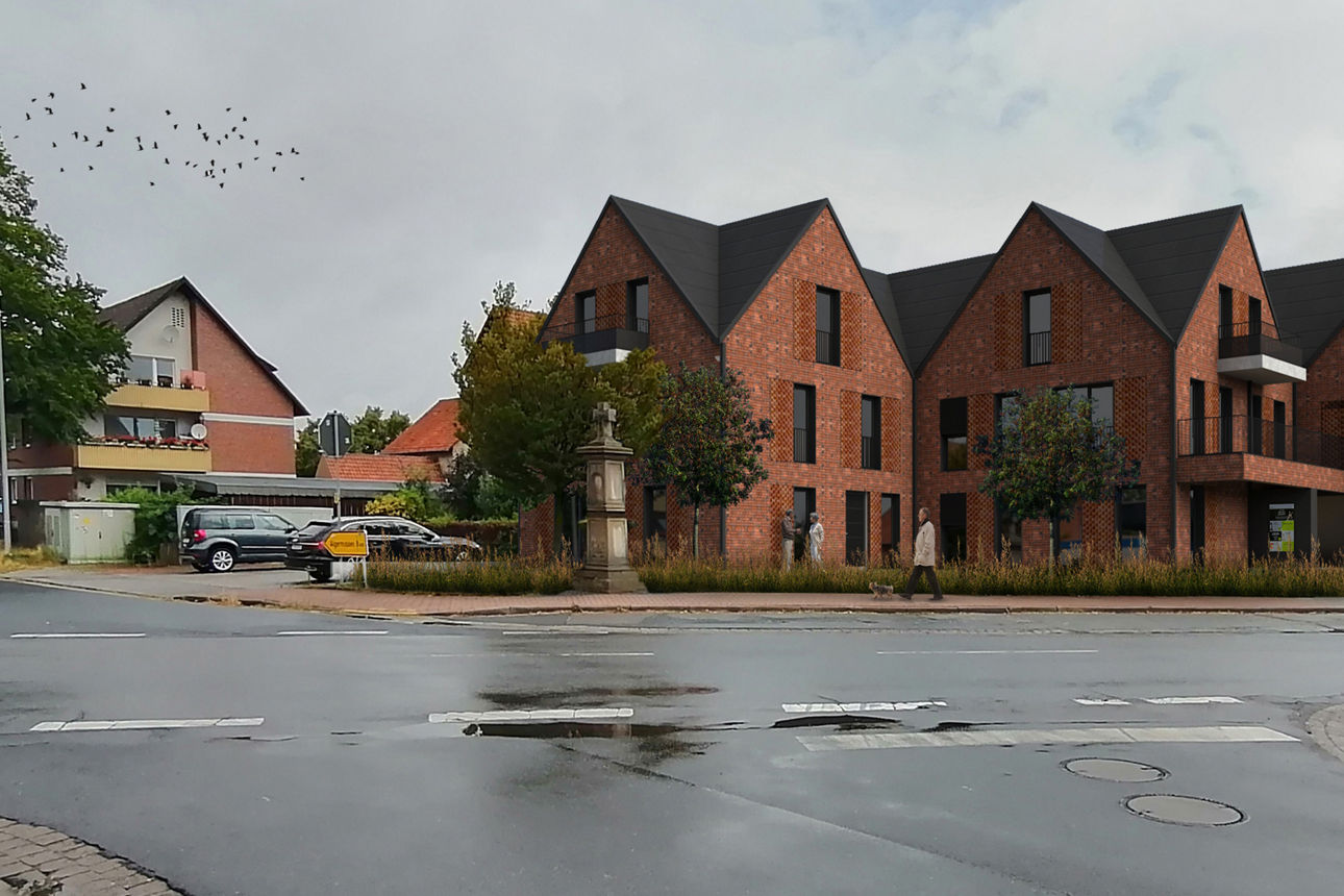 Visualisierung des URIG-Wohnprojektes in Borsum