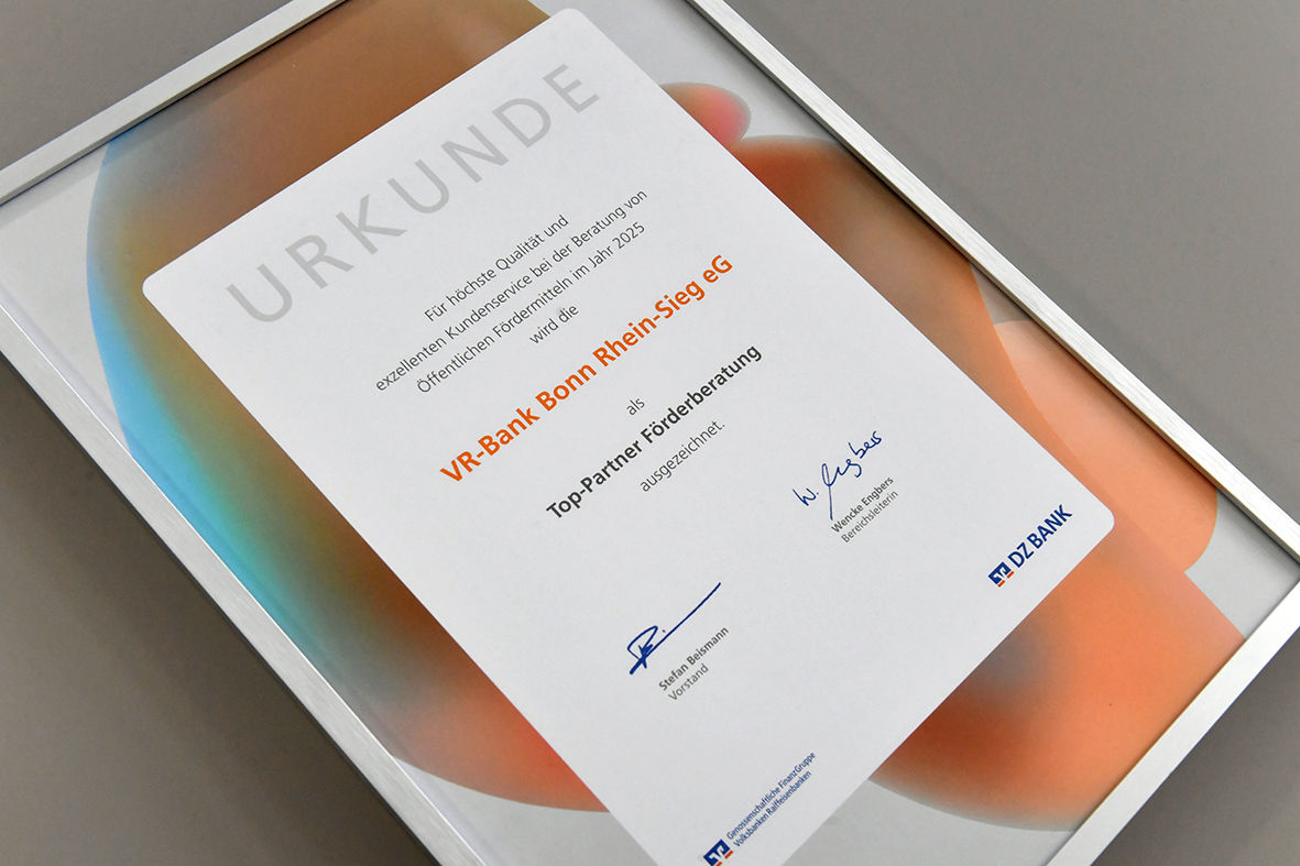 Urkunde Top-Partner Förderberatung DZ Bank