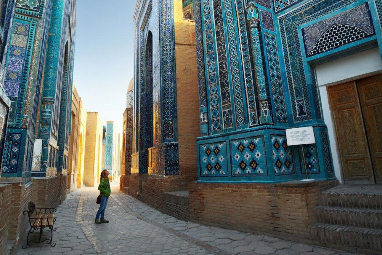 Blick auf den Registan in Samarkand
