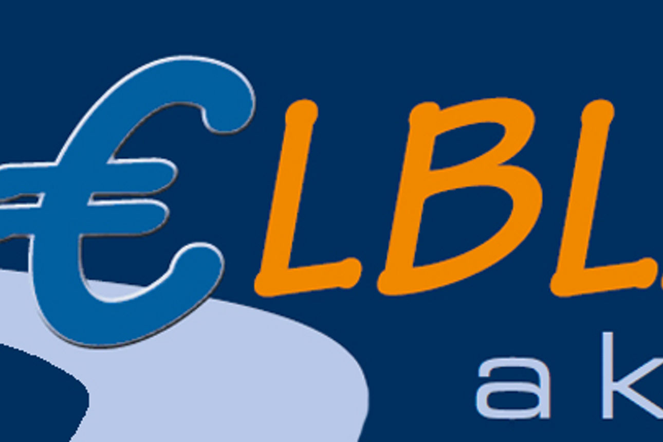 Elbland Aktuell Text auf blauem Hintergrund