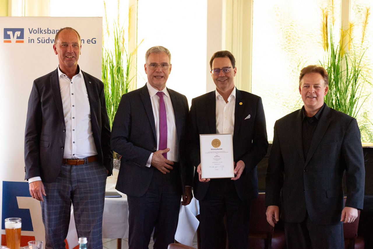 Jens Brinkmann, Dr. Christian Brauckmann ,Roland Krebs und Prof. Dr. Sven Keller