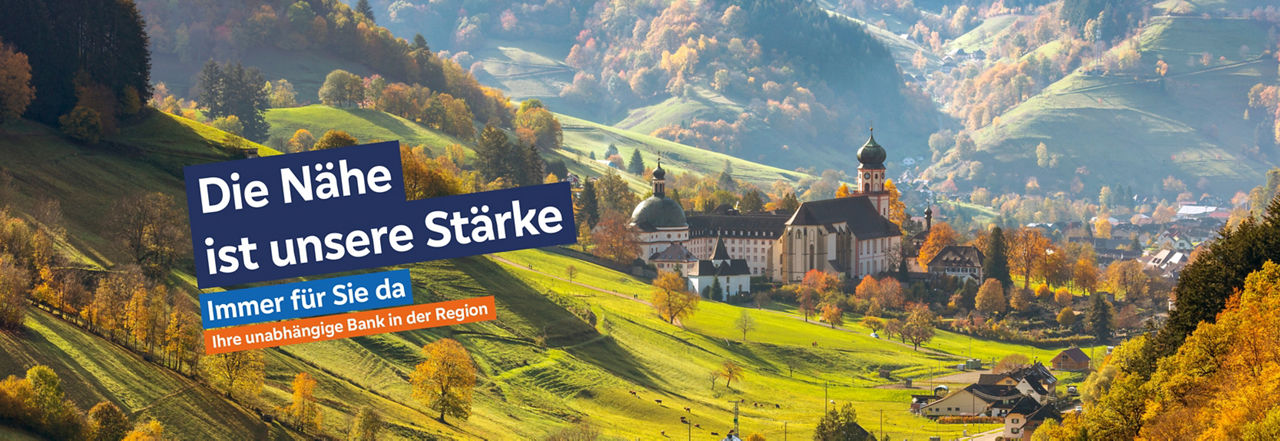 Blick auf das Kloster im Münstertal