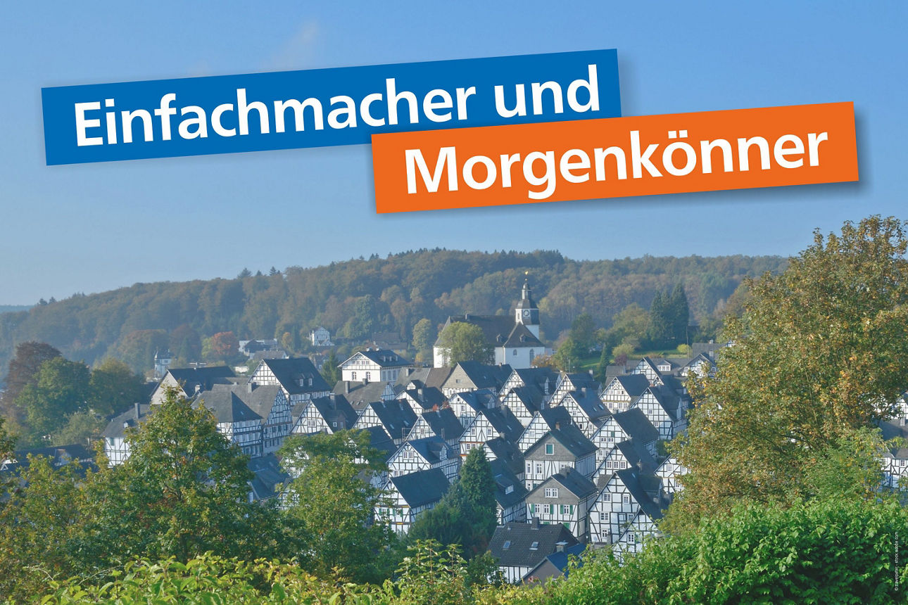 Landschaft mit Häuser