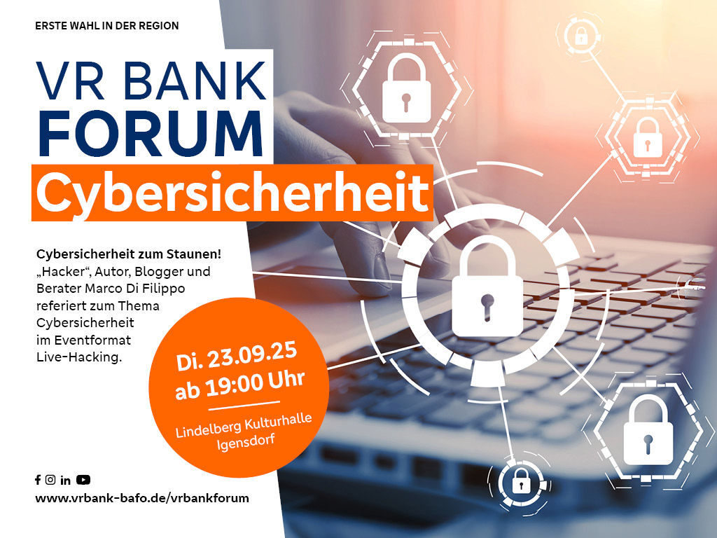 Veranstaltungshinweis zum VR Bank Forum "Cybersicherheit" am 23. September 2025