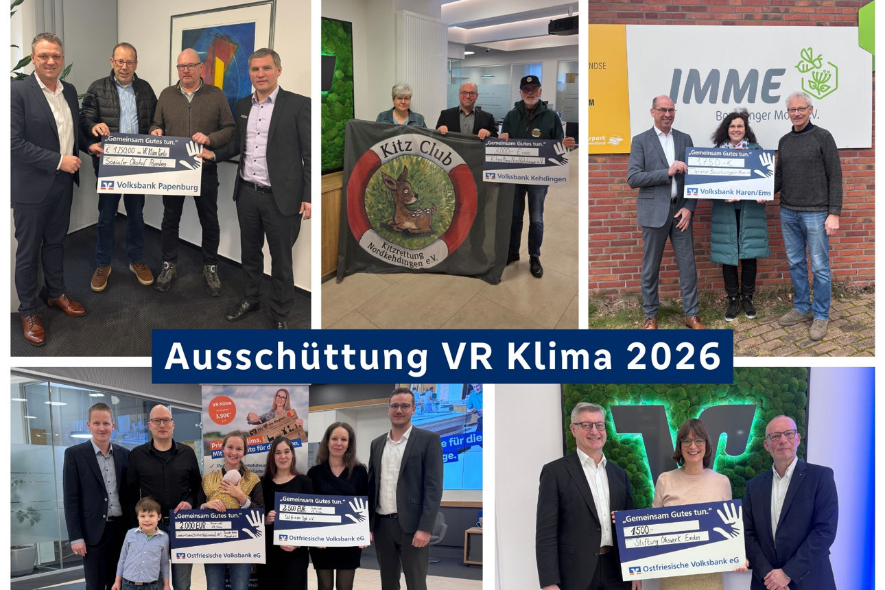 Foto der sanierten Niederlassung der Volksbank Kehdingen in Drochtersen.