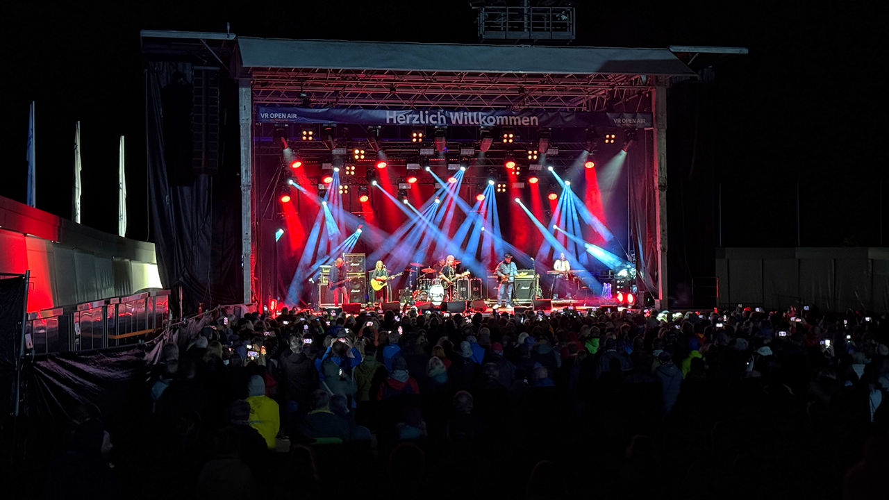 Blick auf die Konzertkulisse