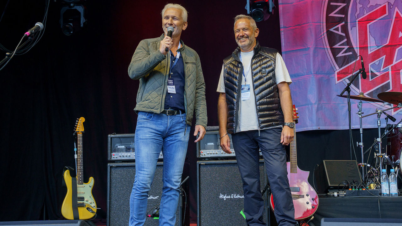 Begrüssung der Konzertbesucher durch Michael Bieling und Josef Frauenlob