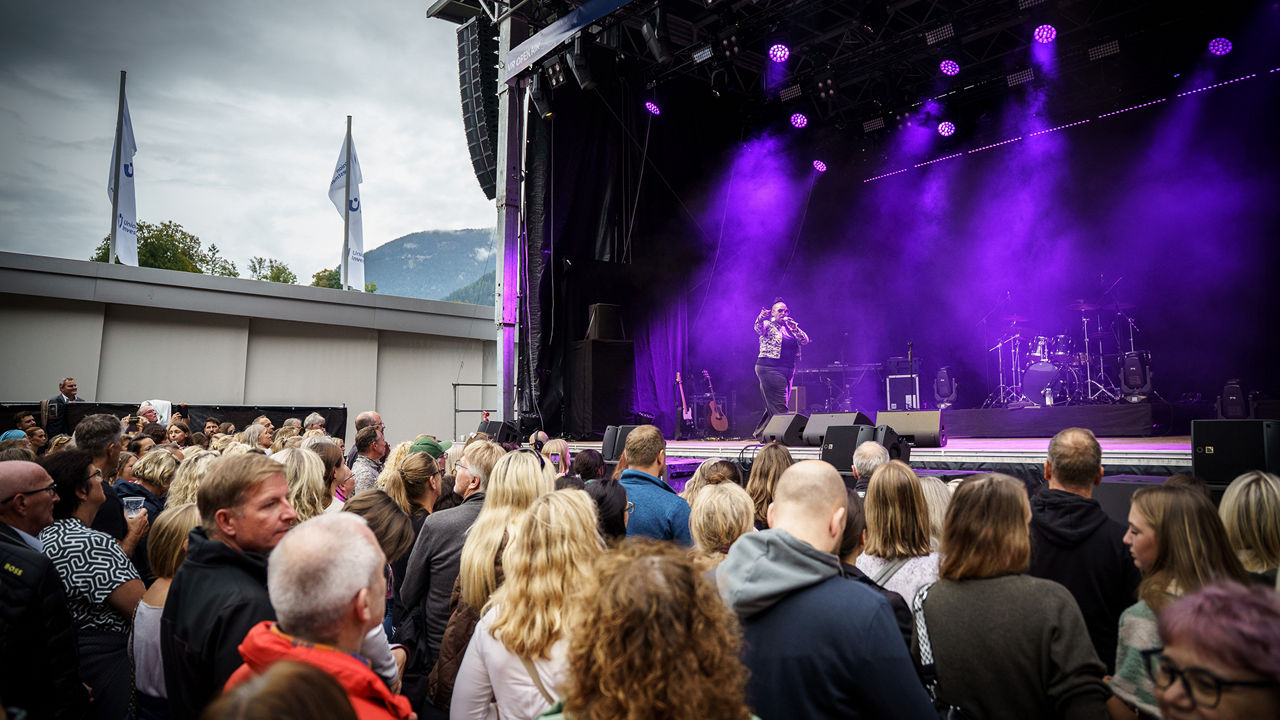 Blick auf die Konzertkulisse