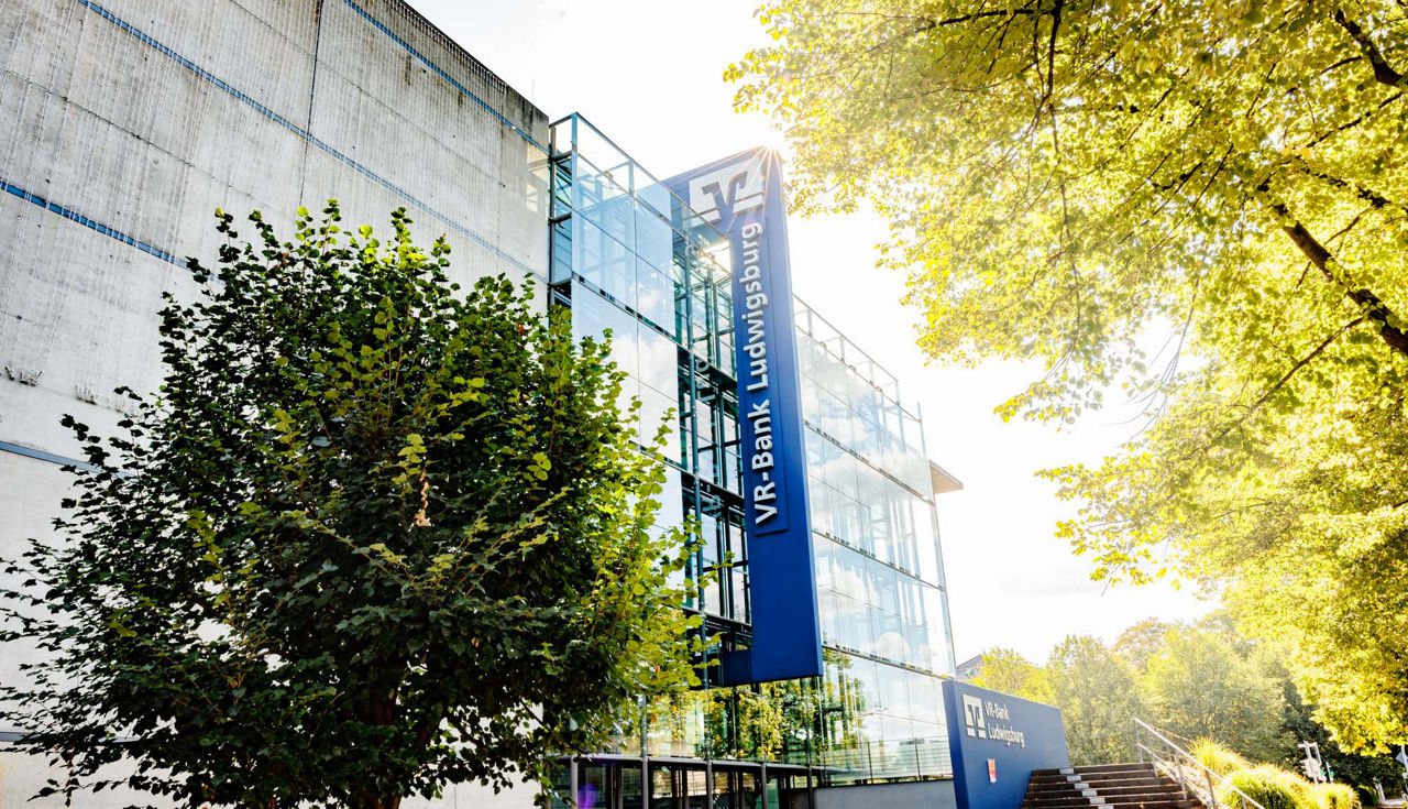 Gebäude der VR-Bank in Ludwigsburg Schwieberdinger Straße
