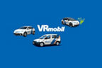 3 VRmobil auf blauen Hintergrund mit Logo
