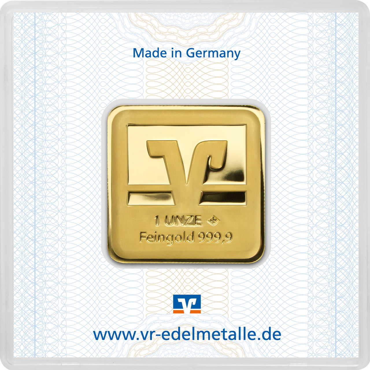 1 Unze Goldbarren in Kapsel