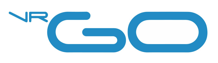VR Go in blauer Schrift