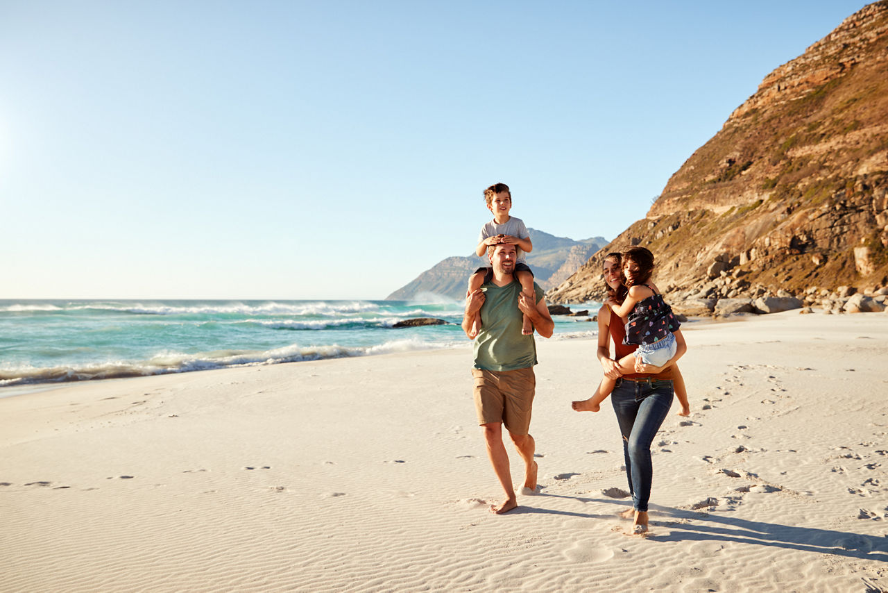 Familie am Strand