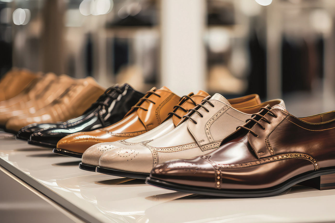 Schuhe in der Reihe