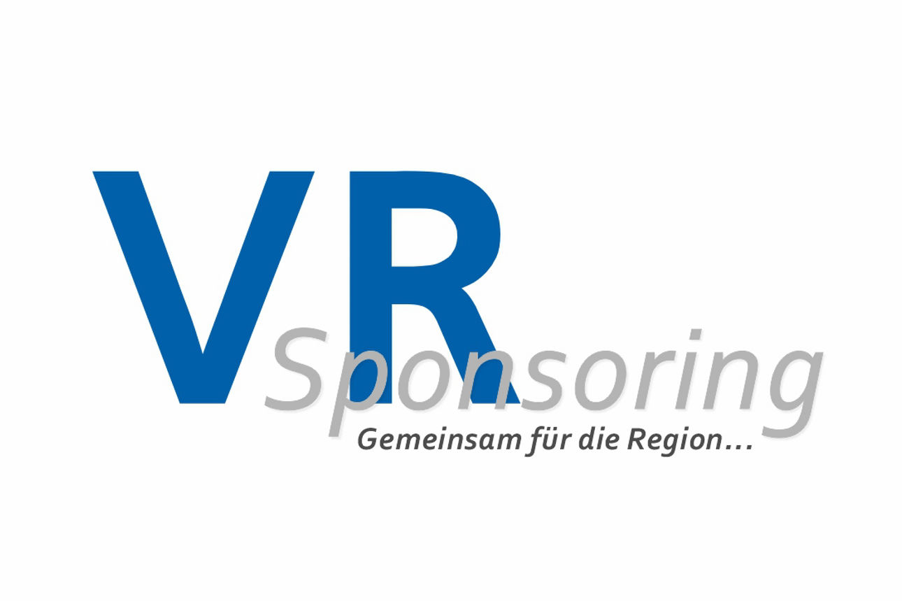 VR-Sponoring-Logo in blau, grau