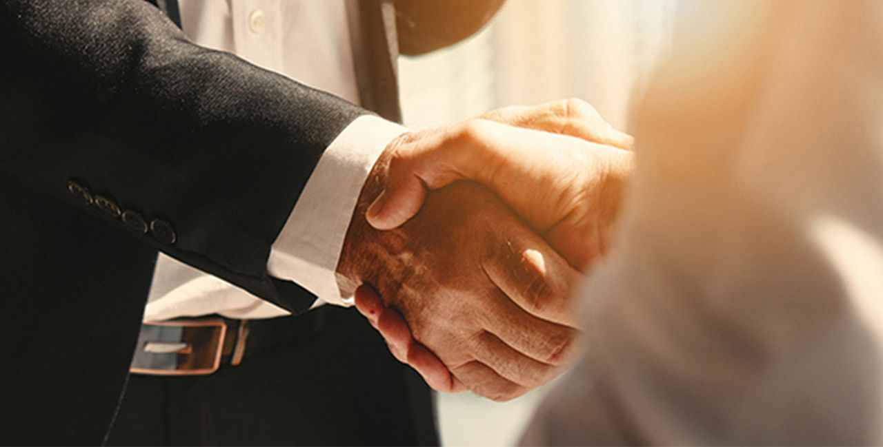 business background of businessman having handshake