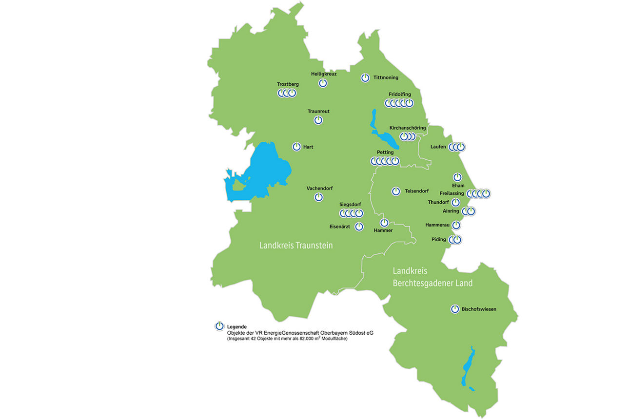 Landkarte der Region
