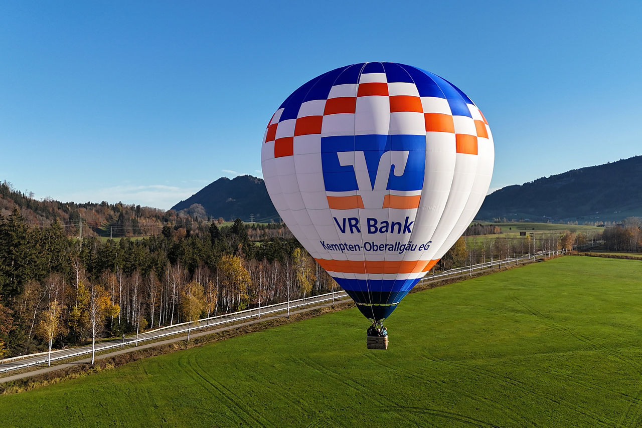 Heißluftballon der VR Bank Kempten-Oberallgäu eG