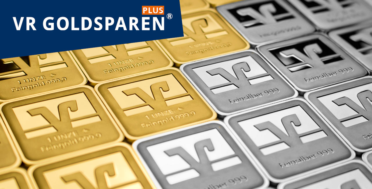 Münzen und Barren des Goldsparplans