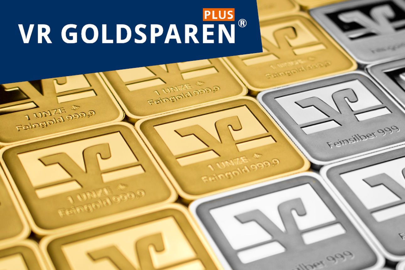 Münzen und Barren des Goldsparplans