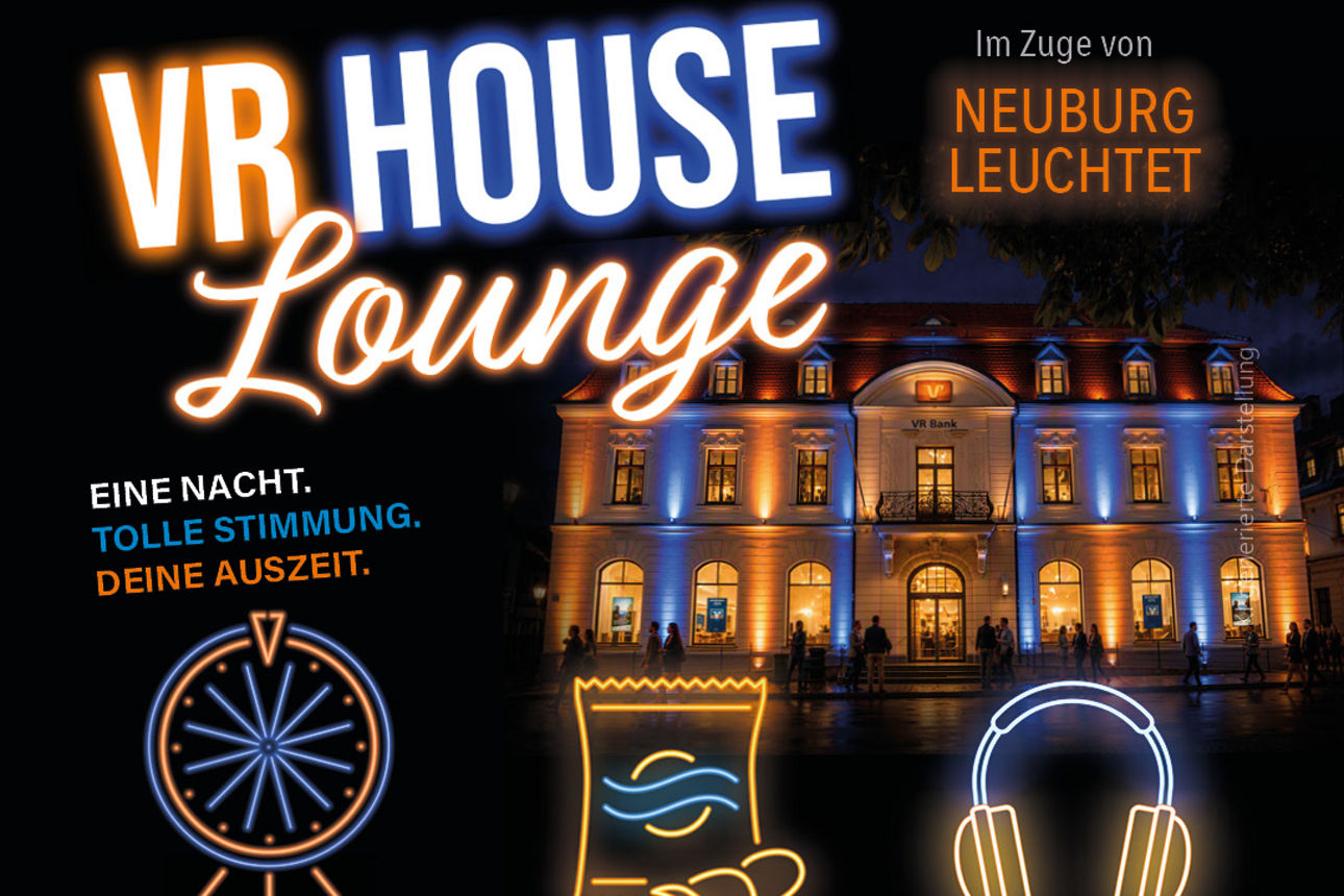 Werbeplakat VR House Lounge