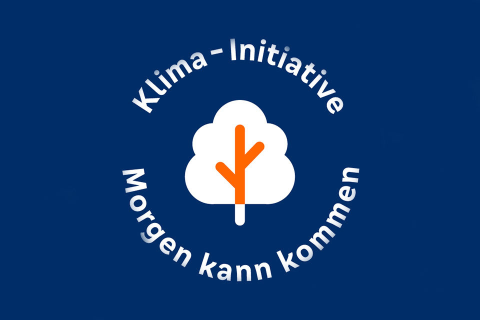 VR-Bank Klimainitiative Logo mit der Aufrschift "Morgen kann kommen"
