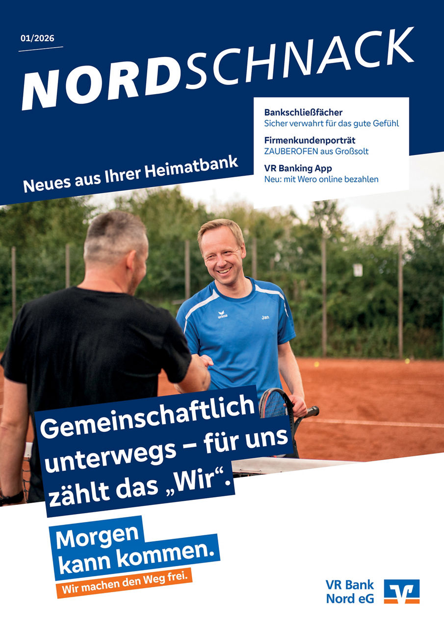 Das Titelbild der Ausgabe  1/2026 unseres Mitgliedermagazins "NORDSCHNACK"