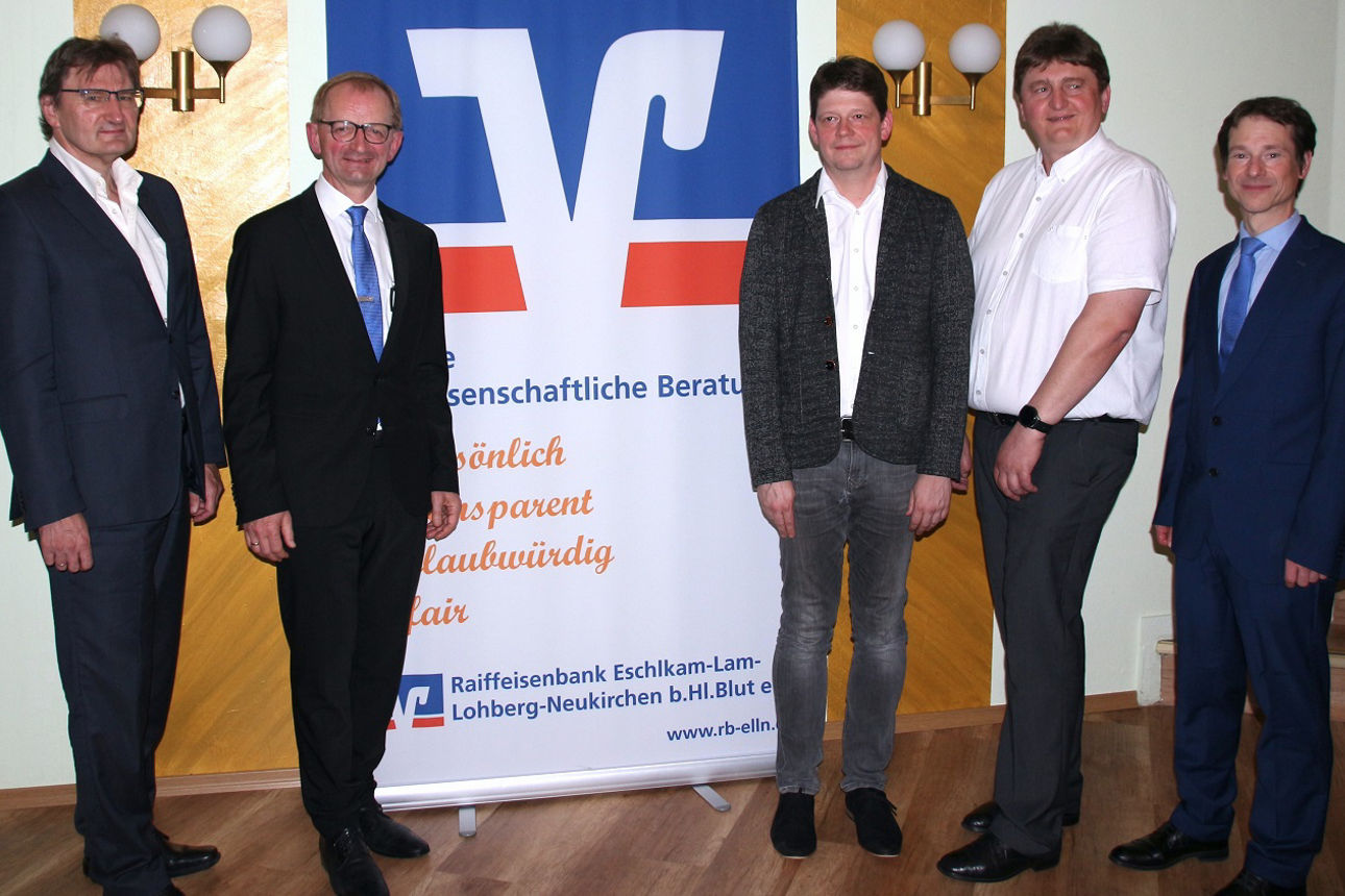 Vorstände Eisenreich und Wellisch, Aufsichtsrat Schreiner und Lamecker, sowie Revisor Kerscher 
