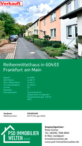 Bild von dem Haus aus Frankfurt das bereits vermittlet wurde