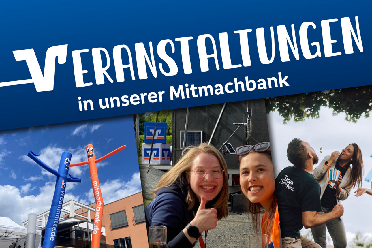 Bildcollage von Veranstaltungen der mitmachbank