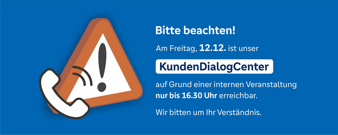 Grafik Erreichbarkeit KDC am 12.12.2025