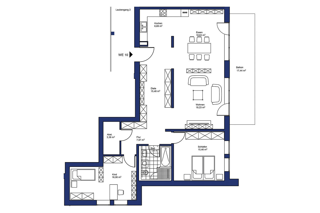 Grundriss Wohnung 10