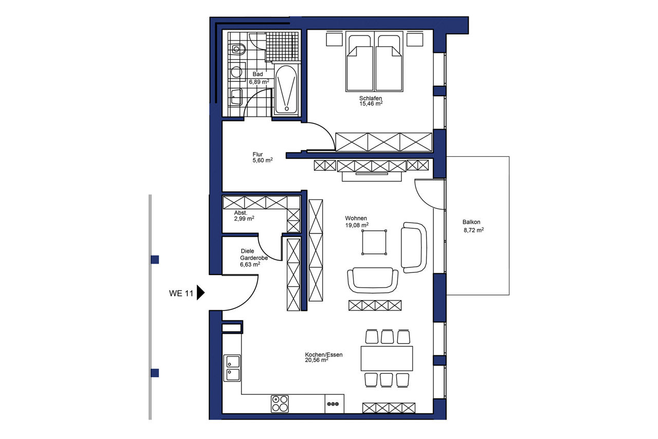 Grundriss Wohnung 11
