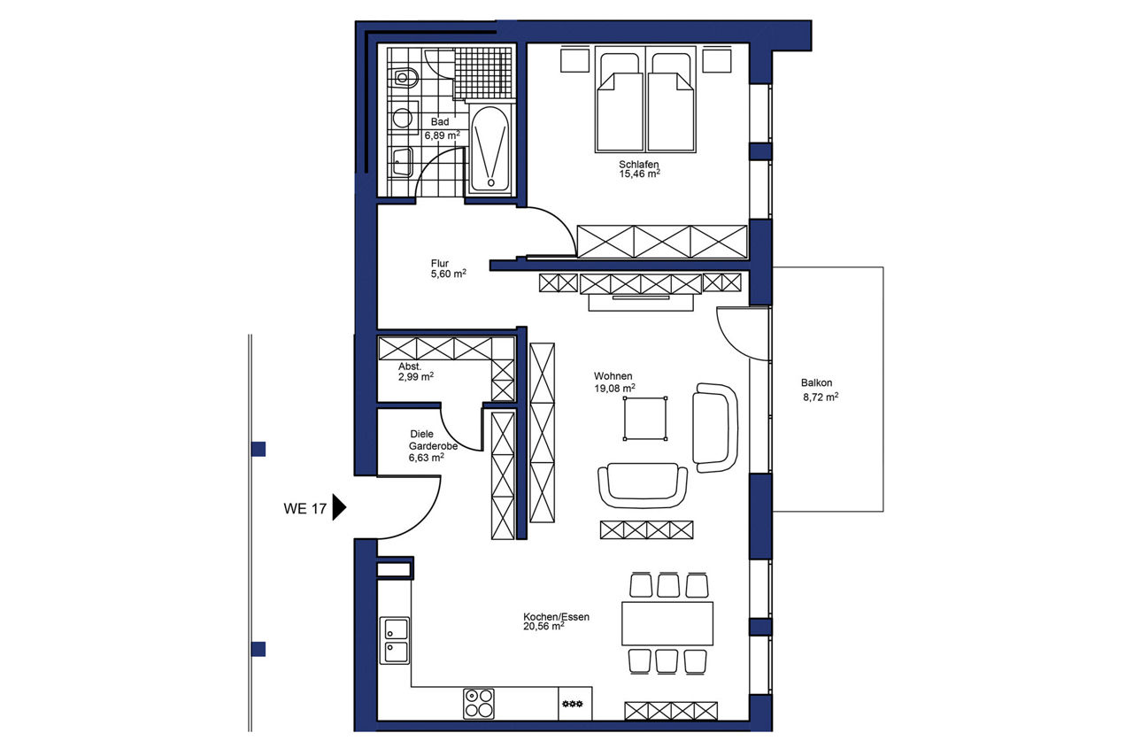 Grundriss Wohnung 17