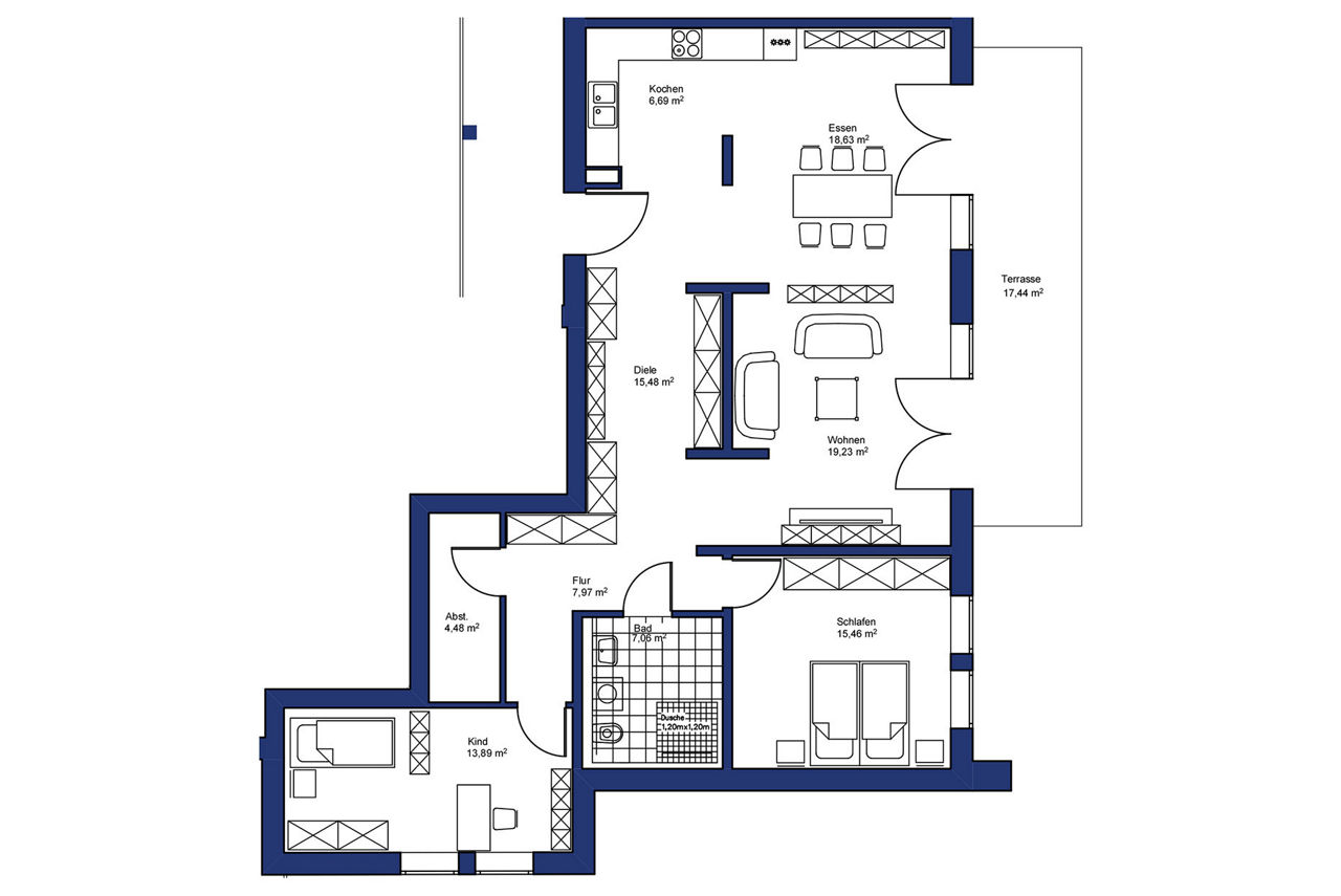 Grundriss Wohnung 4